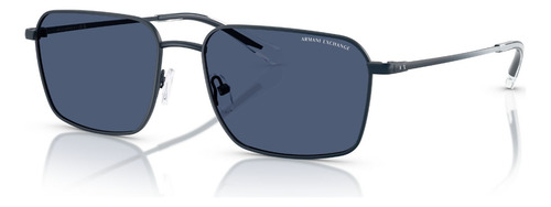 Lentes De Sol Armani Exchange Ax2053s609980 Color Azul Lente Azul Varilla Azul Armazón Azul Diseño Lentes De Sol Ax2053s Matte Blue Armani Exchange