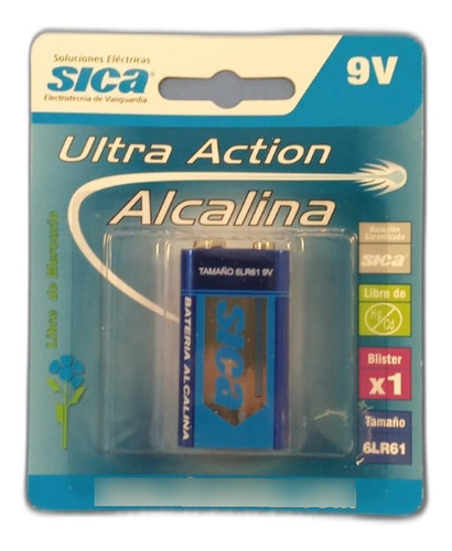 Bateria Alcalina Sica 9v Ultra Action Codigo 915315