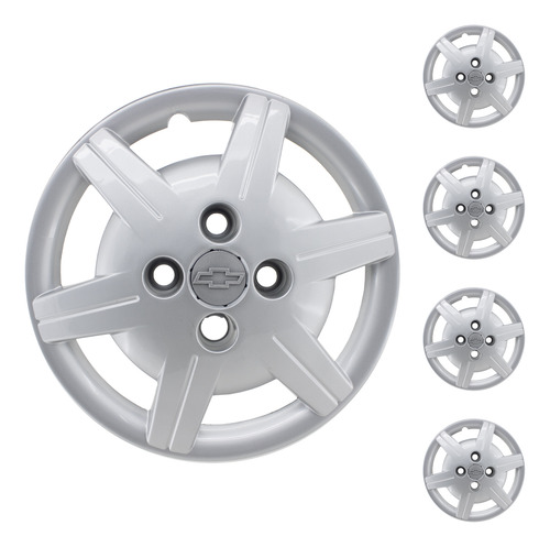 X4 Tazas Adaptable Corsa Classic 2010 / 2016 13 PuLG + Logo