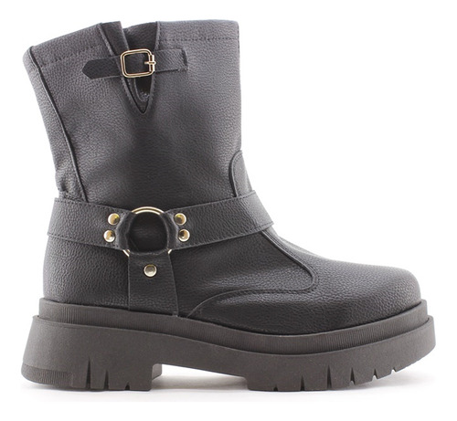 Botas Borcegos Plataforma Baja Cierre Mujer Dama 358 Cshoes