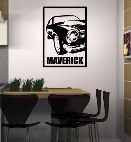 Adesivo Parede Sala Carro Maverick Turbo Vintage Original Já