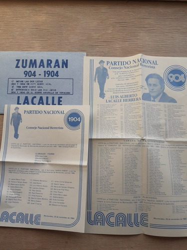 Elecciones 1984 Lista 904  Partido Nacional Herrerismo