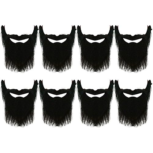 Barba Falsa Negra - Set De 8 Unidades