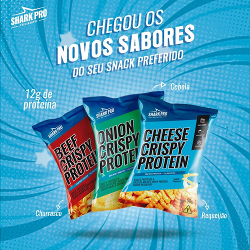 Cheese Crispy Protein Display C/ 8 Unid 50g - Shark Pro