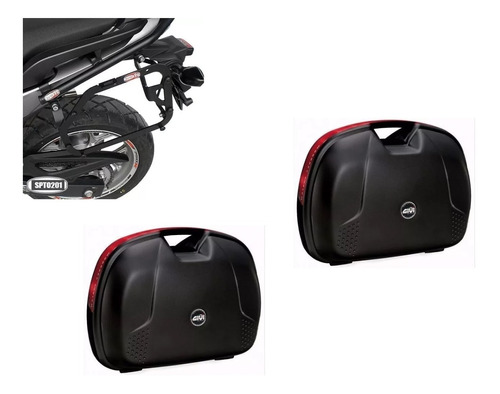 Suporte Lateral Scam + Bau E360n 40l Givi - Nc 750x 16 A 20