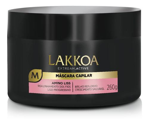Imagem 1 de 1 de Mascara Capilar Amino Liss Efeito Liso Lakkoa 260g