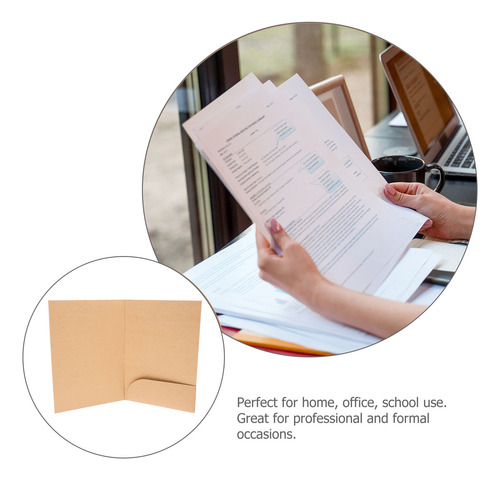 Carpeta De Archivo Simple A4 De Papel Kraft, 10 Unidades, Ra