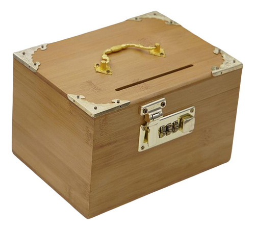 Caja De Almacenamiento Vintage De Madera Tipo Alcancía Con C
