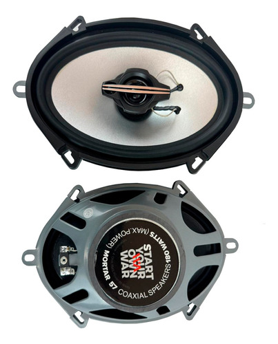 Bocinas 5x7 PuLG Waraudio Coaxiales Mortar57 Color Negro