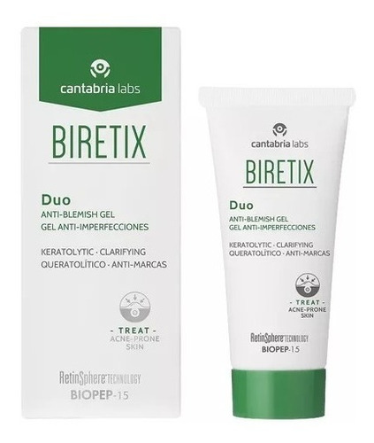 Biretix Dúo Gel 30ml Acne Facial Anti Puntos, Anti- Marcas