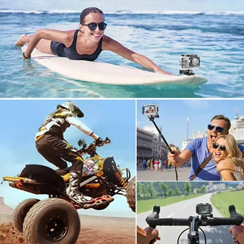 Camara Video Deportiva Acción Gopro 4k Ultra Hd 1080p Wifi Color Negro