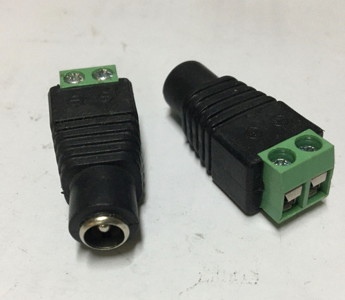 Conector Camara Balun Hembra Ac Power 3,5mm Verde Cnt-a20 +-