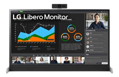 Monitor LG 27'' 2560x1440 Liberomonitor 27bq70qc Gris Claro