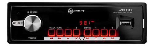 Reproductor de radio MP3 Taramps Amplayer Bluetooth USB, 4 x 100 W, 400 W