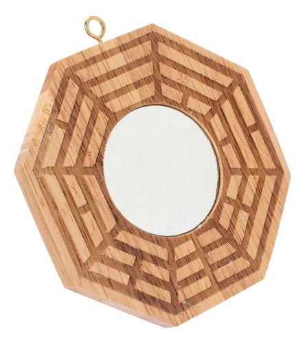 Colgante Cóncavo De Madera Bagua Con Espejo Convexo Para Pue