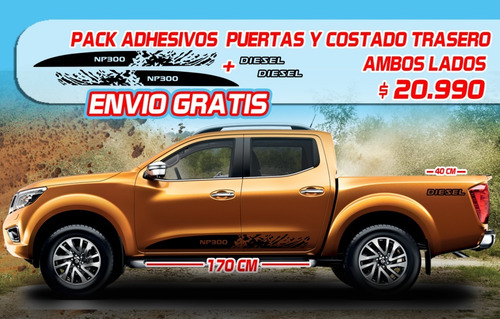 Imagen 1 de 1 de Adhesivos Para Nissan Np300, Ambos Costados.