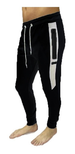 Pantalon Babucha Llado Negro Combinado | Moha (14171)