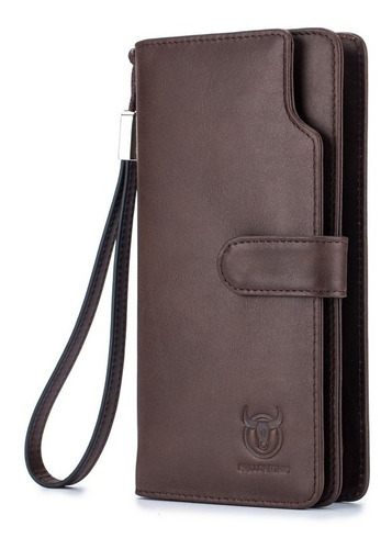 Bullcaptain - Billetera De Cuero Mate Qb-028-cf Café