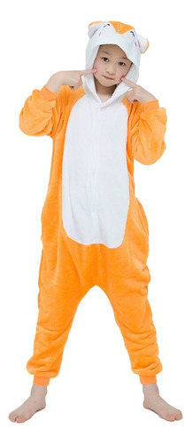 Pijamas Com Capuz Kigurumi Children Fox Animal, Desenho Anim