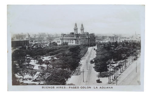 Buenos Aires Paseo Colon - La Aduana Foto Postal Rius