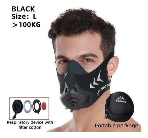 Imagen 6 de 7 de Mascarilla Cubrebocas Para Entrenar Gym Correr Sport Cfiltro