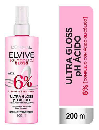 Pack Elvive Glycolic Gloss: Shampoo+acondicionador+tratamien