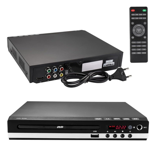 Hd1080p Dvd Player Tv Mp3 Usb Com Controle Remoto