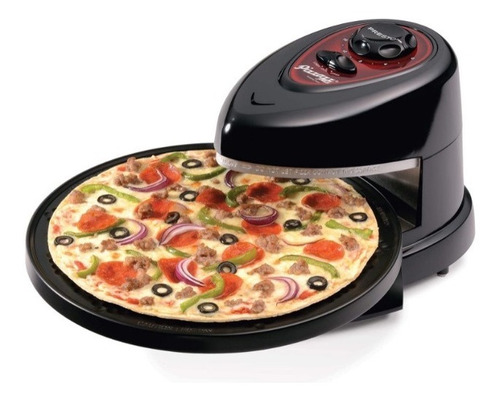 Maquina Pizza Horno National Presto Giratorio Negro Cocina