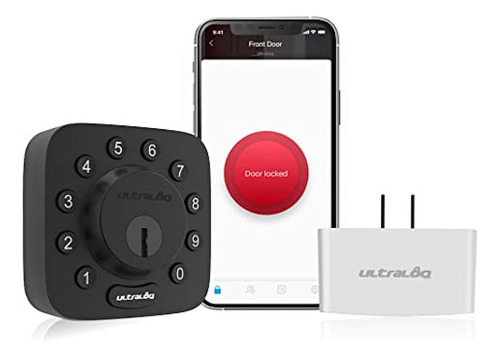 Ultraloq Smart Door Lock U-bolt (black) + Bridge Wifi Adapte