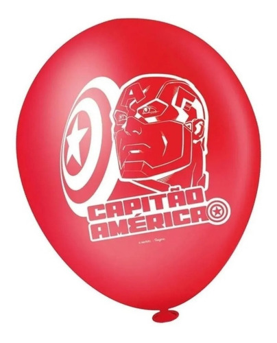 Balão - Bexiga Capitão América - 25 Unidades