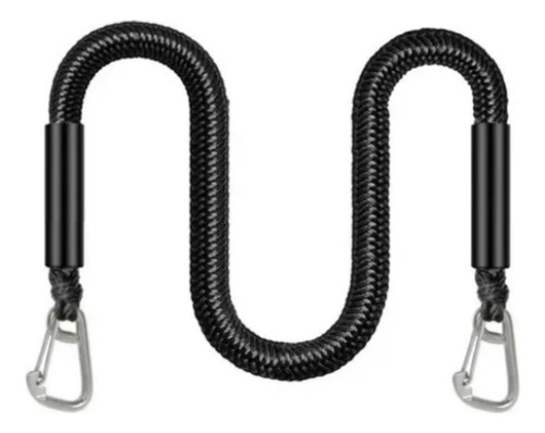 Amarra Elástica Com Mosquetão Jet Ski Barco Kaiake 1,2m Preto