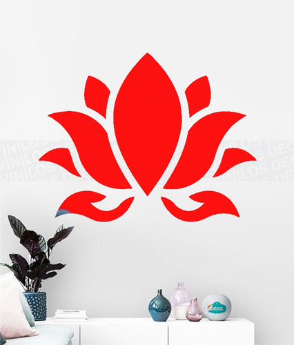 Vinilo Decorativo Personalizado Flor De Loto Yoga