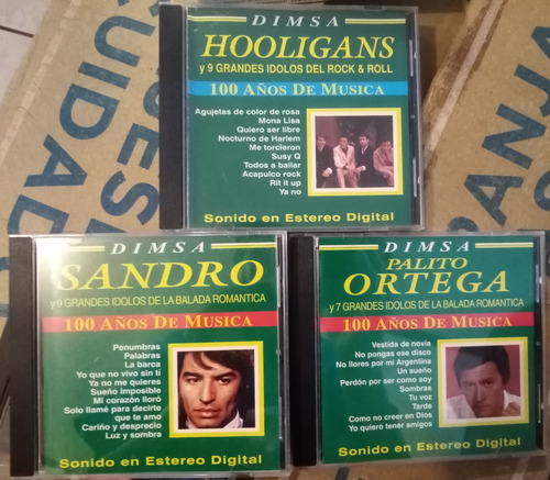 Cds Diego Verdaguer Palito Ortega Y Sandro Balada Romantica (Usado)