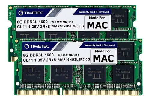 Memoria Ram Timetec, Compatible Con Macbook/iMac, 16 Gb