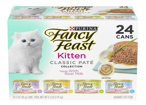 Fancy Feast Kitten 24 Latas Seafood Classic Pate