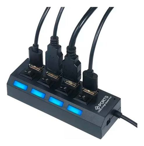 Hub Usb Multiplicador 4 Puertos Usb Pc Notebook Adaptador