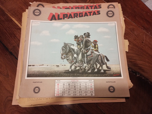 Originales Láminas De Molina Campos Calendario Alpargatas  
