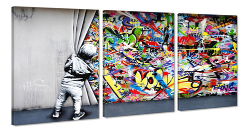Cuadro En Lienzo Mamago Classic Street Art Banksy Graffiti 1