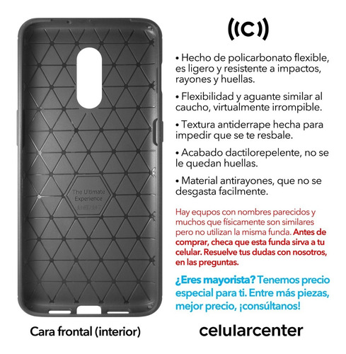 Funda Premium Oneplus 6t Case Protector Carbono One Plus 1+