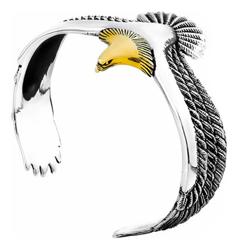 Nihay S925 Brazalete De Águila De Plata Esterlina Punk Rock