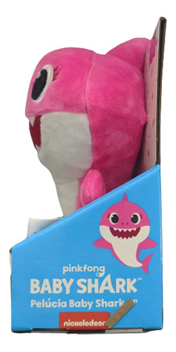 Imagem 3 de 5 de Pelúcia Baby Shark - Rosa Pink 20cm - Bebê Tubarão - Sunny