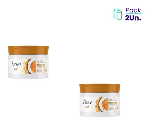 Pack X2u  Máscara Dove 1 Minuto Ritual De Reparación 300g