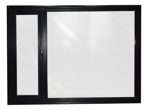 Ventana Patagonica Modena 150x120 1 Raja Negro Vidrio 4mm