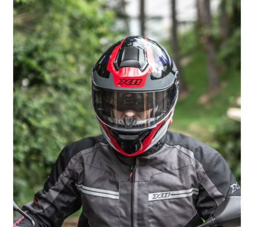 Imagem 2 de 5 de Capacete Para Moto X11 Turner Prisma Oculos Solar Mociclista