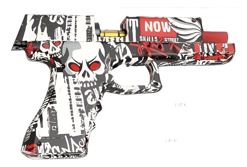 Glock Brinquedo Pistola Com Cartucho, Silenciado, Laiser E + Cinza-escuro