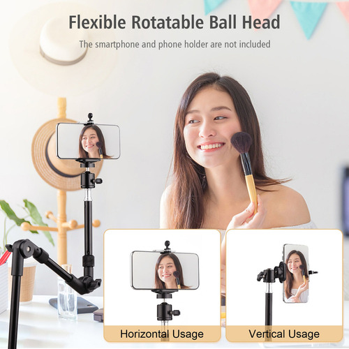 Soporte Para Cámara Led De Luz Smartphone Webcam Anillo De R