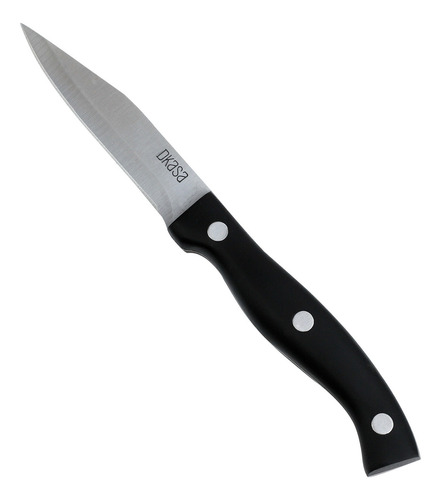 Cuchillo Pelador 3.5 Pulgadas 3 Remaches Mango Plástico Color Negro