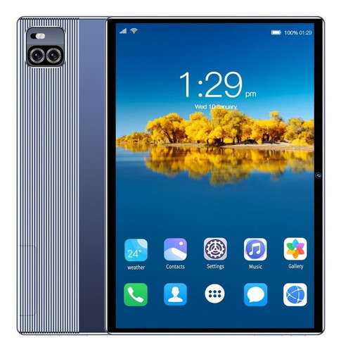 Tableta Android 12 De 10 Pulgadas, 1920 X 1080, 12 Gb De Ram Color Azul