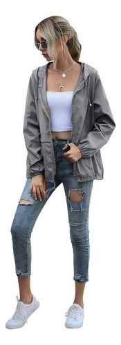 Chaqueta Impermeable Mujer Con Capucha Para Senderismo
