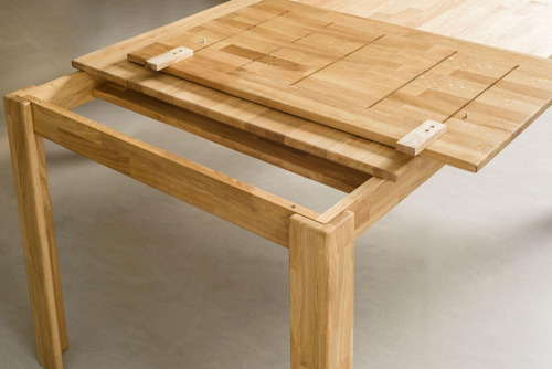 Imagen 9 de 10 de Mesa Extensible De Comedor 100% Madera Roble Ref: Maciza25